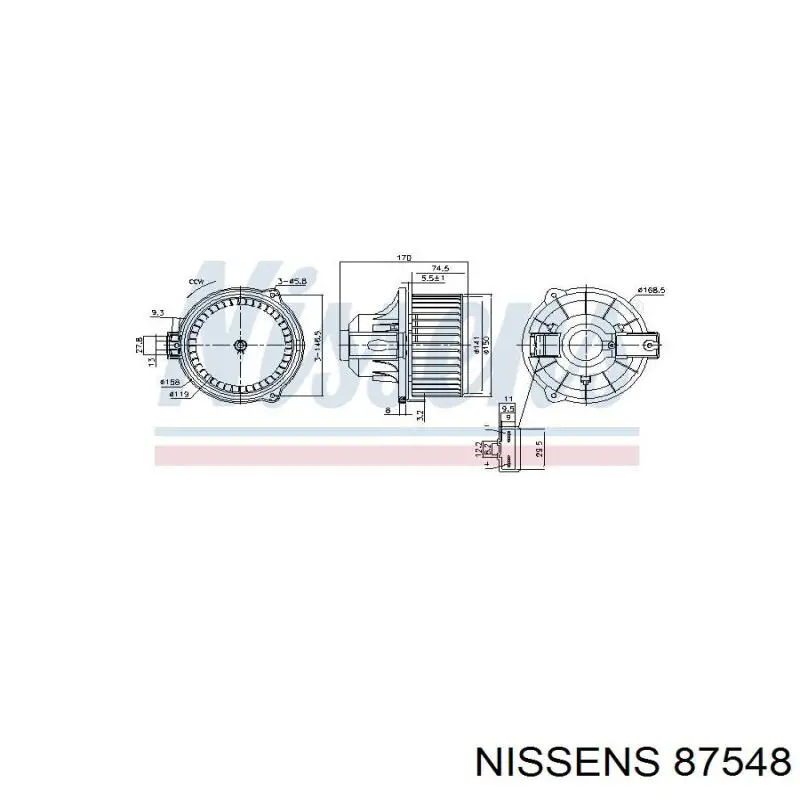 34304 NRF motor eléctrico, ventilador habitáculo