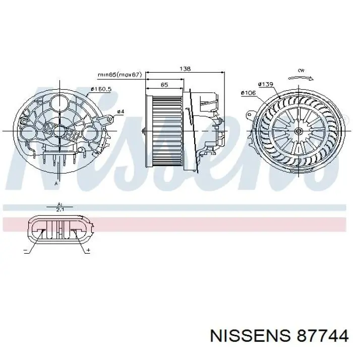 Ventilador de calefacción Nissens 87744 precio, desde 39,20 EUR