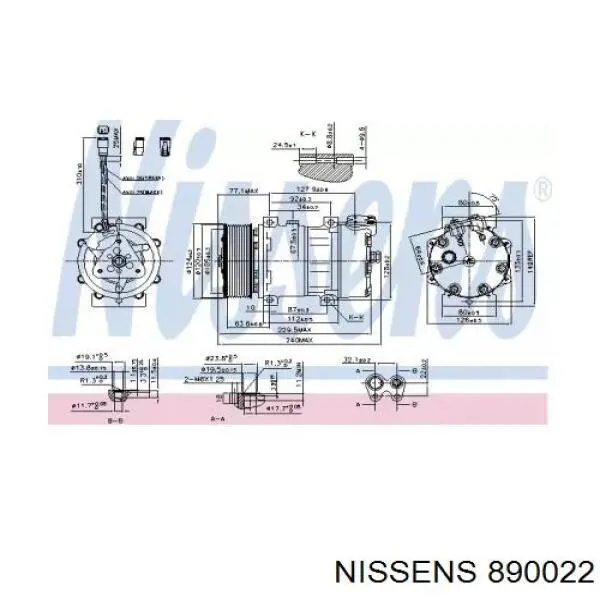 890022 Nissens Compresor climatizador