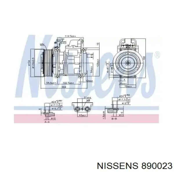 890023 Nissens compresor de aire acondicionado