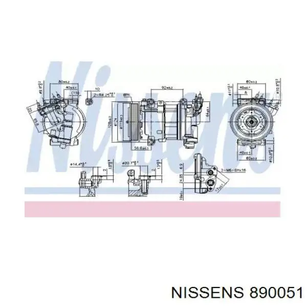 Compresor ac Nissens 890051 precio, desde 315,70 EUR