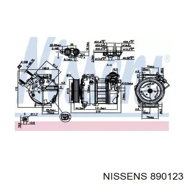 Compresor ac Nissens 890123 precio, desde 328,97 EUR
