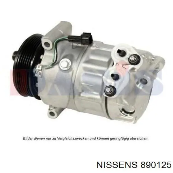 Compresor de aire acondicionado 890125 Nissens
