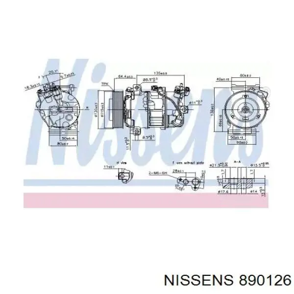 Comprar 890126 Nissens Compresor de aire acondicionado coche
