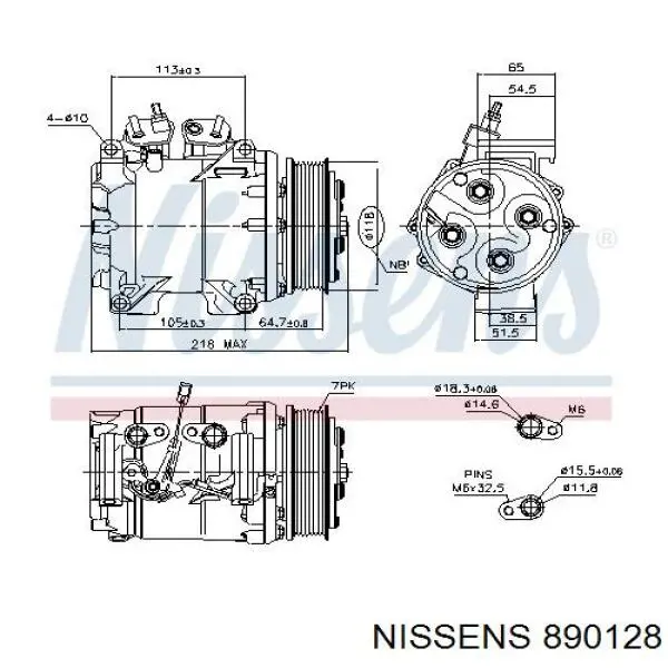 Comprar 890128 Nissens Compresor de aire acondicionado coche