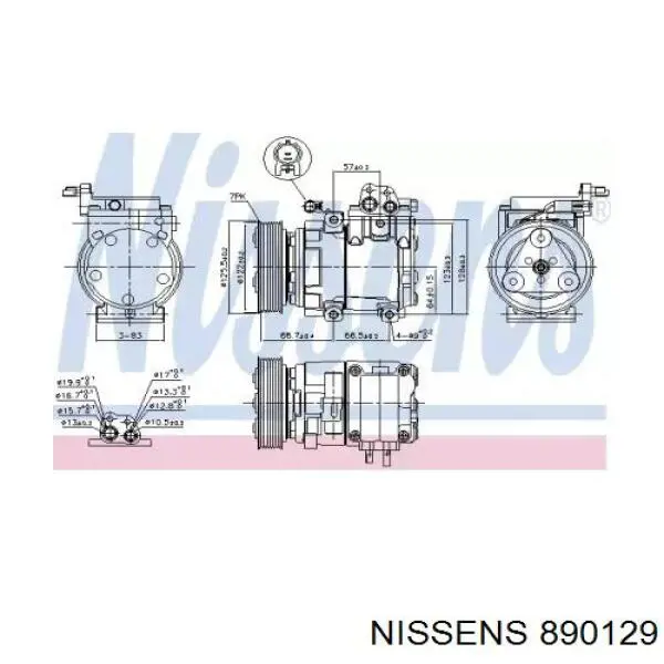 890129 Nissens compresor de aire acondicionado