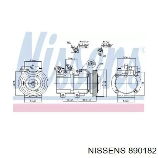 890182 Nissens compresor de aire acondicionado