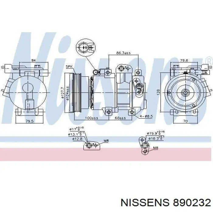 Compresor ac Nissens 890232 precio, desde 172,79 EUR