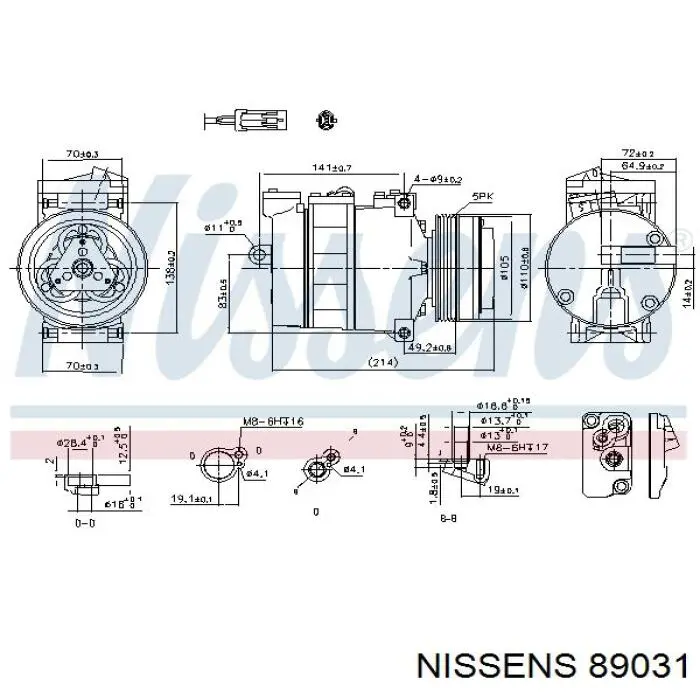 89031 Nissens Compresor climatizador