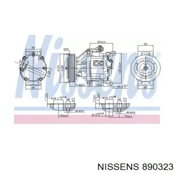 890323 Nissens compresor de aire acondicionado