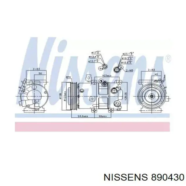 890430 Nissens compresor de aire acondicionado