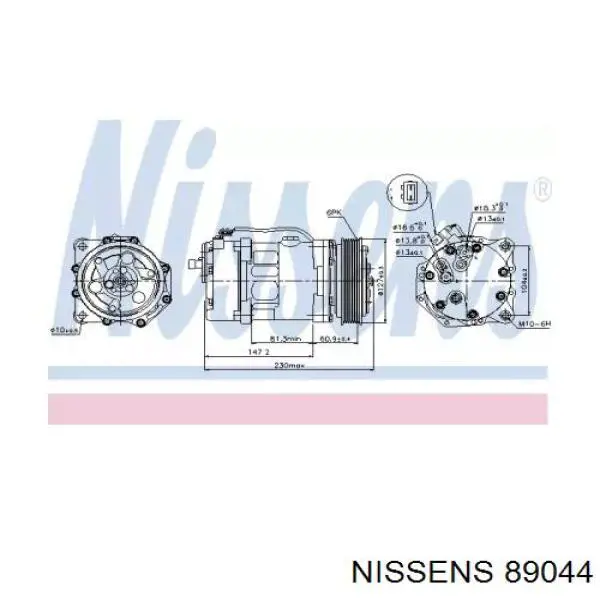 Compresor ac Nissens 89044 precio, desde 192,49 EUR