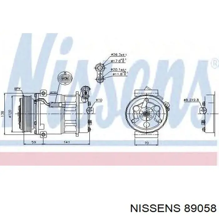 Compresor de aire acondicionado Opel Astra 51, 52, F35, M35