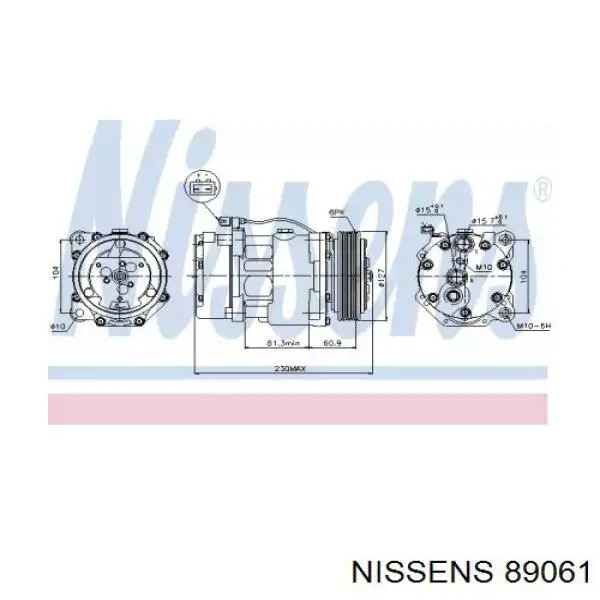 89061 Nissens Compresor climatizador