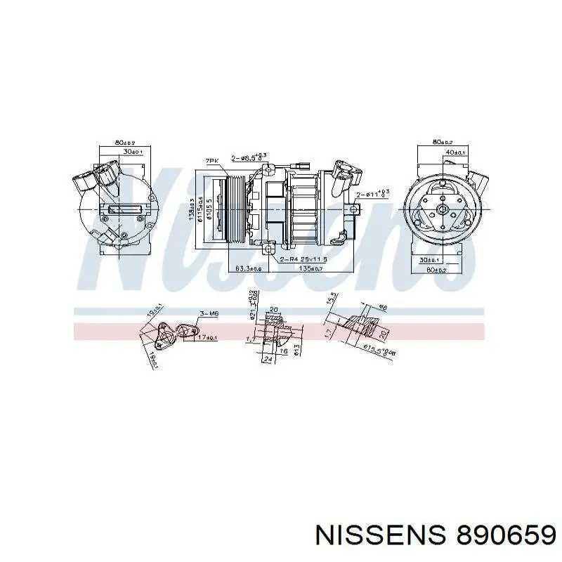 Compresor ac Nissens 890659 precio, desde 315,90 EUR