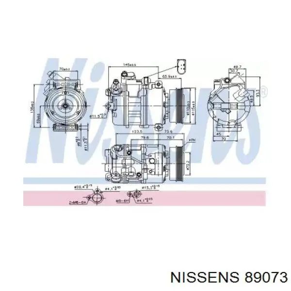 Compresor ac Nissens 89073 precio, desde 299,11 EUR