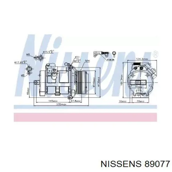 89077 Nissens Compresor climatizador