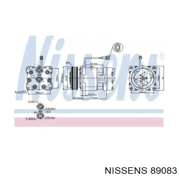 89083 Nissens Compresor climatizador