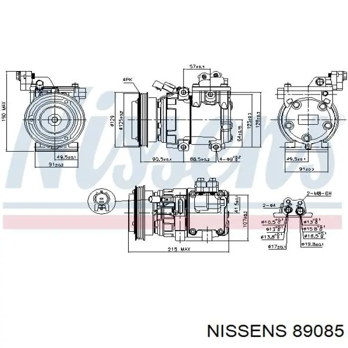 89085 Nissens compresor de aire acondicionado