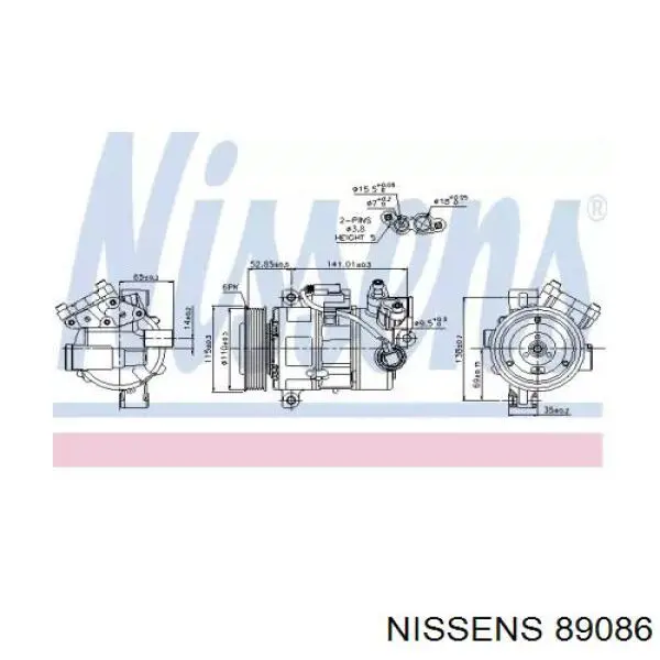 89086 Nissens Compresor climatizador