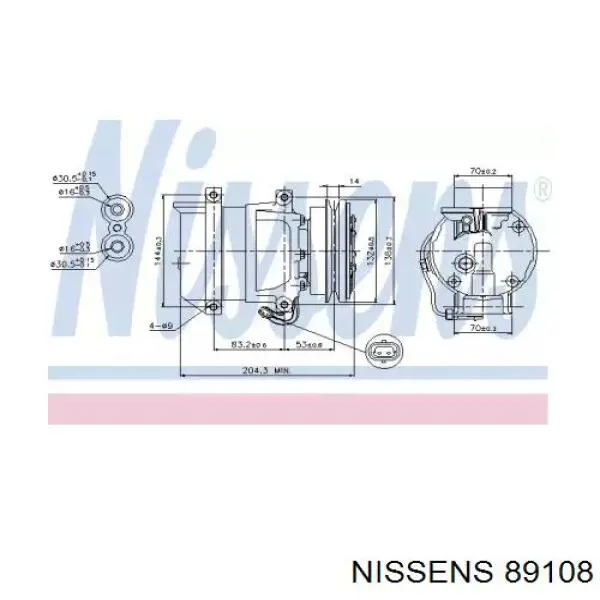 89108 Nissens Compresor climatizador