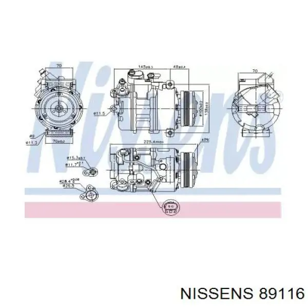 89116 Nissens Compresor climatizador