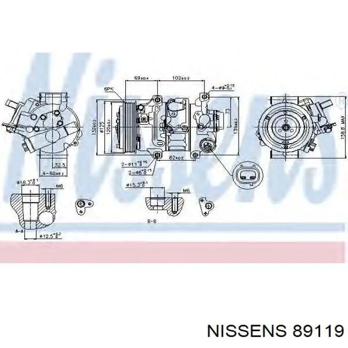 89119 Nissens Compresor climatizador