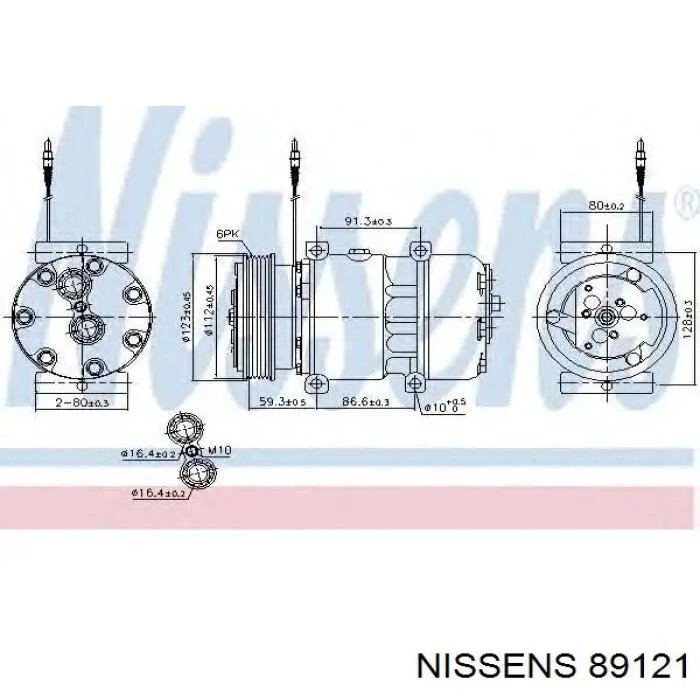 Compresor ac Nissens 89121 precio, desde 237,49 EUR
