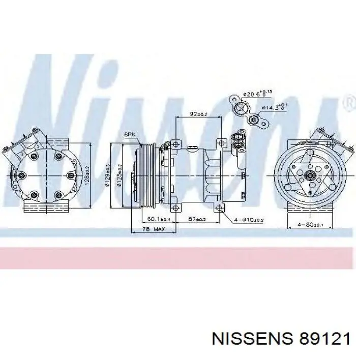 Comprar 89121 Nissens Compresor de aire acondicionado coche