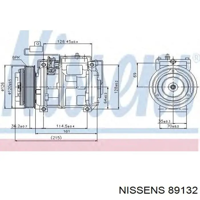 89132 Nissens compresor de aire acondicionado