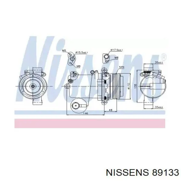Comprar 89133 Nissens Compresor de aire acondicionado coche