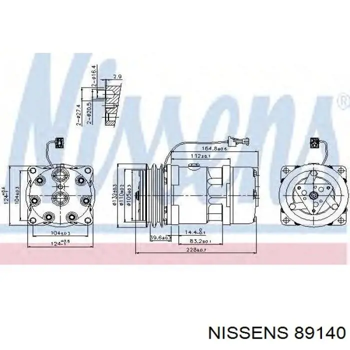 Comprar 89140 Nissens Compresor de aire acondicionado coche