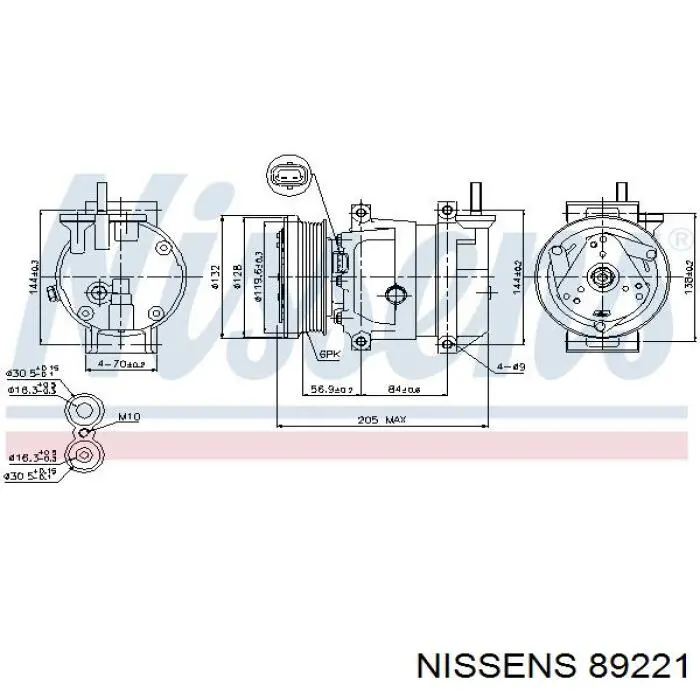 Compresor ac Nissens 89221 precio, desde 229,10 EUR