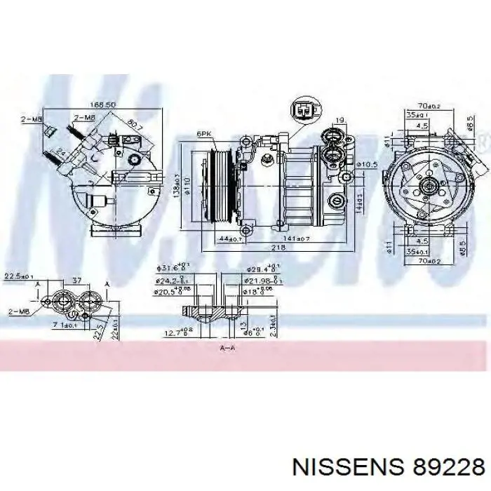 Comprar 89228 Nissens Compresor de aire acondicionado coche
