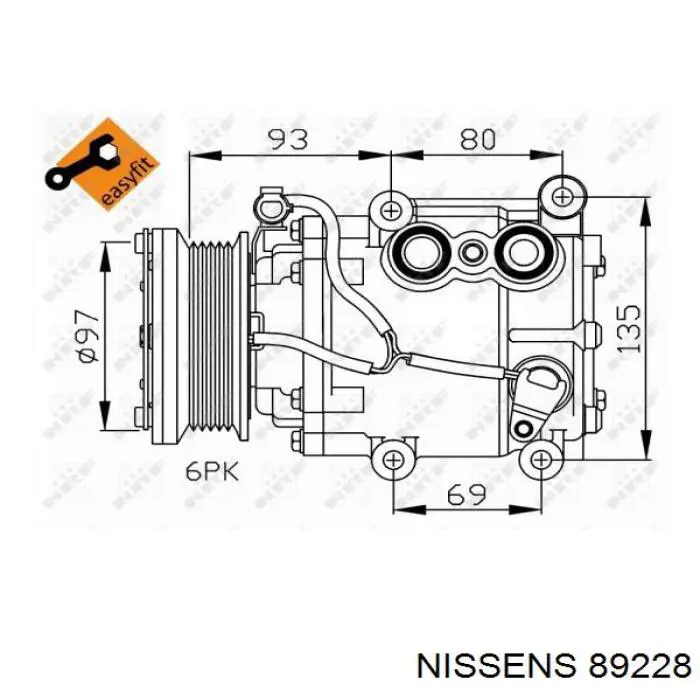 89228 Nissens Compresor climatizador