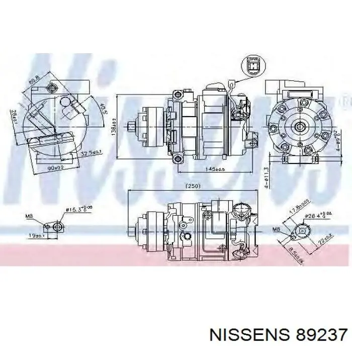 89237 Nissens Compresor climatizador
