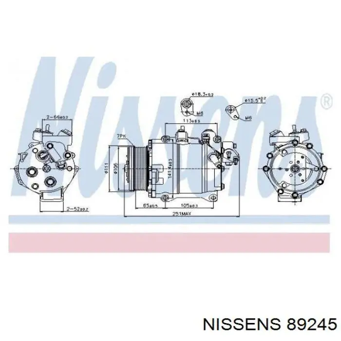 Compresor ac Nissens 89245 precio, desde 293,99 EUR