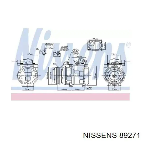 89271 Nissens compresor de aire acondicionado