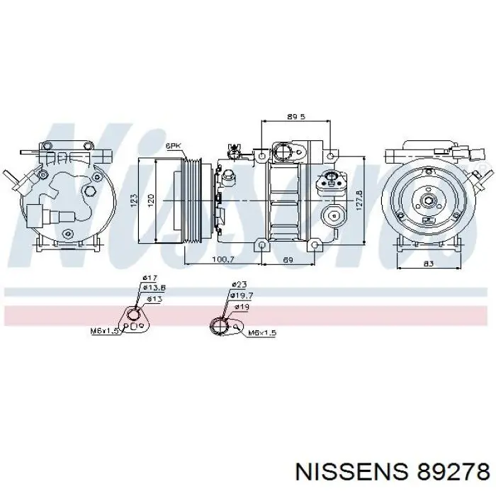 Compresor de ac Nissens 89278