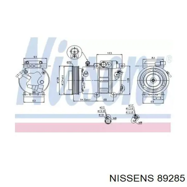 89285 Nissens Compresor climatizador