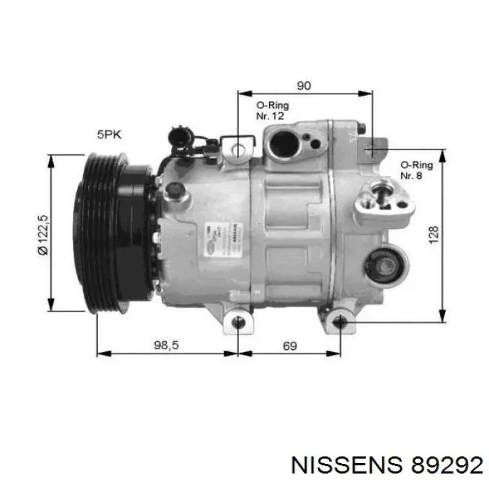 Compresor ac Nissens 89292 precio, desde 119,11 EUR