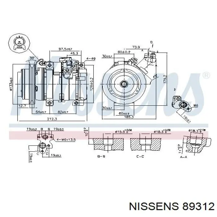 89312 Nissens compresor de aire acondicionado