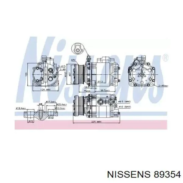 89354 Nissens Compresor climatizador