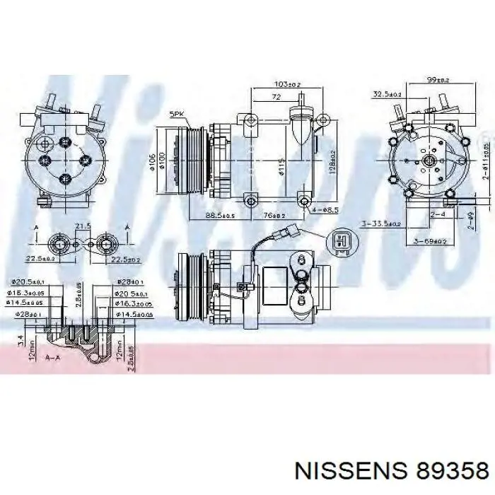 Comprar 89358 Nissens Compresor de aire acondicionado coche