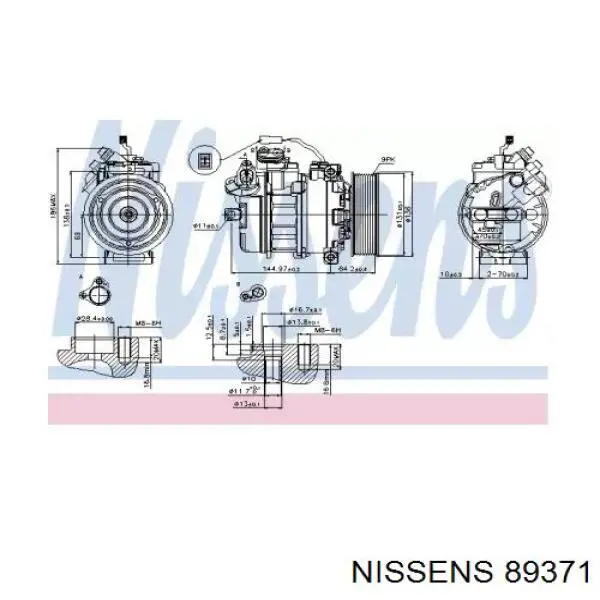 Comprar 89371 Nissens Compresor de aire acondicionado coche