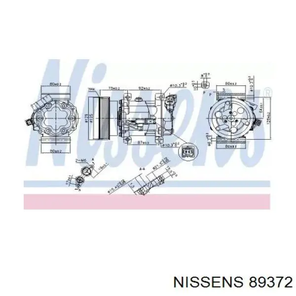 89372 Nissens compresor de aire acondicionado