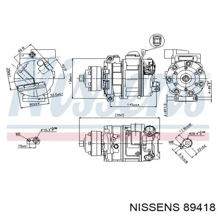 89418 Nissens compresor de aire acondicionado