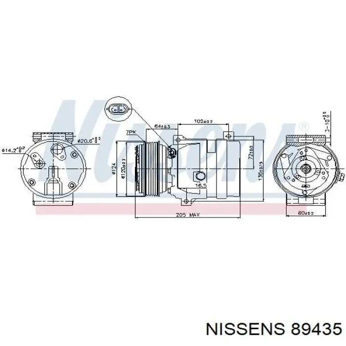 89435 Nissens Compresor climatizador