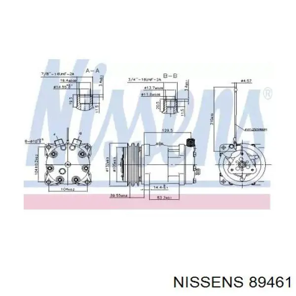 89461 Nissens compresor de aire acondicionado