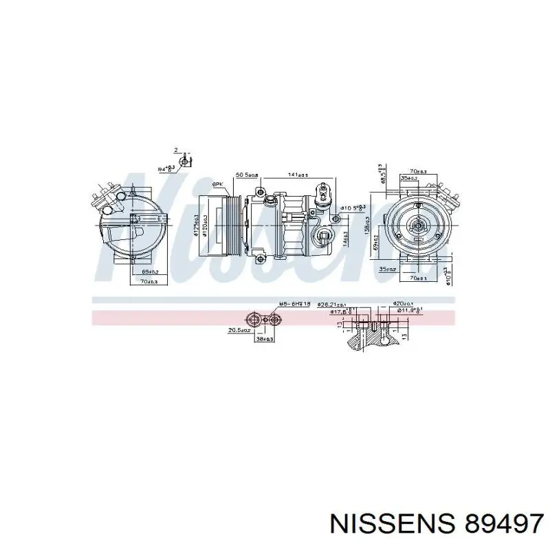 Comprar 89497 Nissens Compresor de aire acondicionado coche
